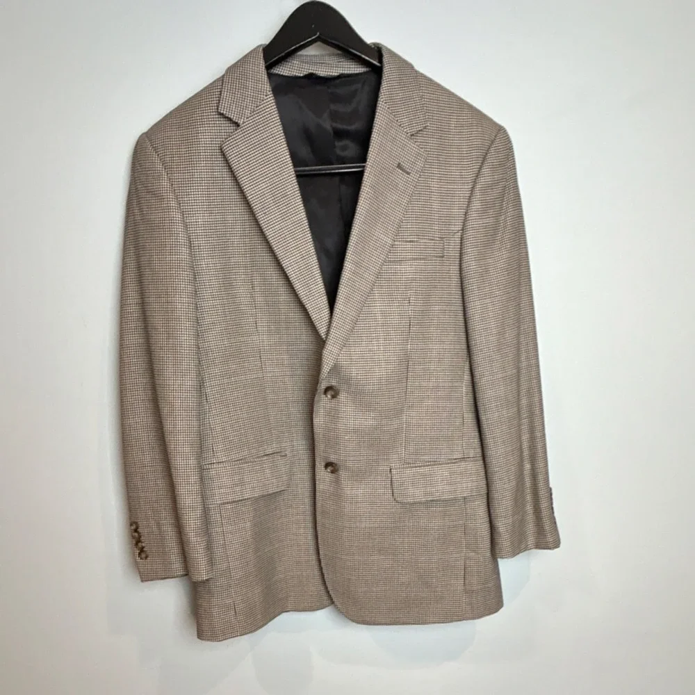 Jos. A. Bank Black‎ White Houndstooth Blazer Classic Business Fit 40R